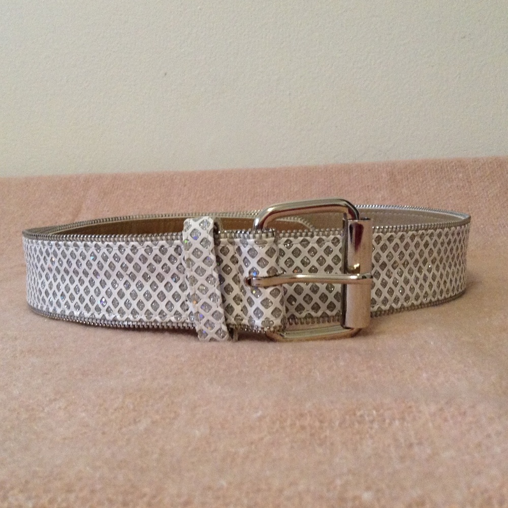 Relic Womens Glitter Zipper Edge Belt, Size L